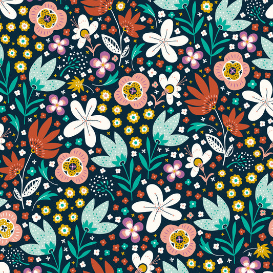 Magical Meadow Floral Dark Fat Quarter (Dashwood Studio)