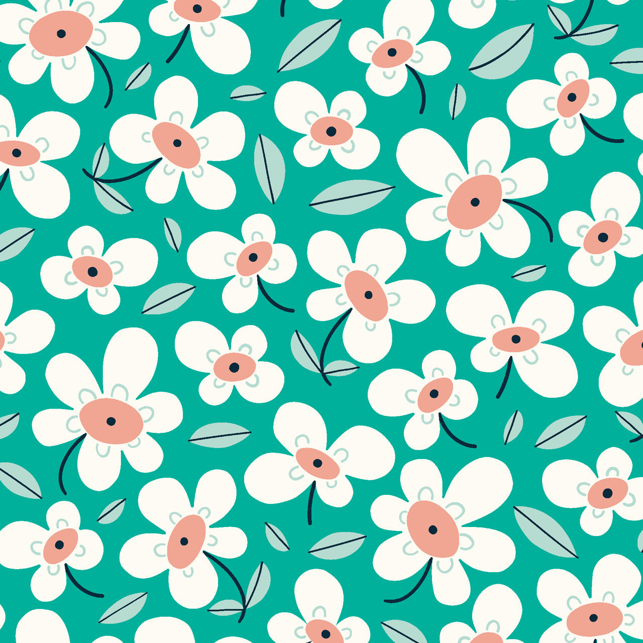 Magical Meadow Daisies Blue Fat Quarter (Dashwood Studio)