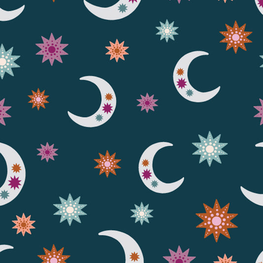 Night & Day Moon & Stars Fat Quarter (Dashwood Studio)