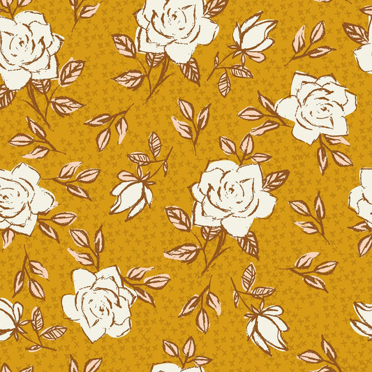 Nostalgia White Flowers Fat Quarter (Dashwood Studio)