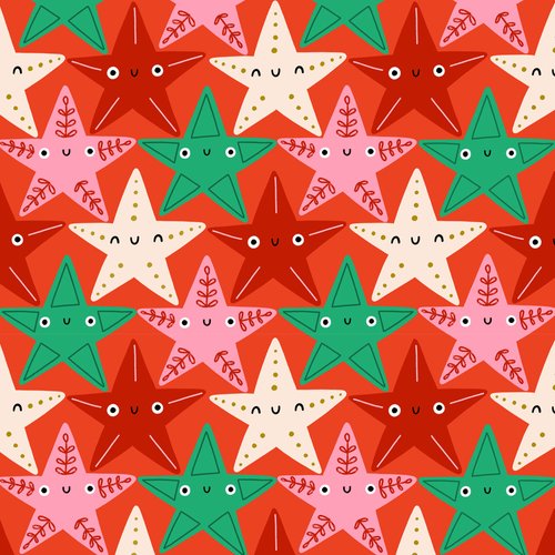 Oh What Fun Stars Fat Quarter (Dashwood Studio)