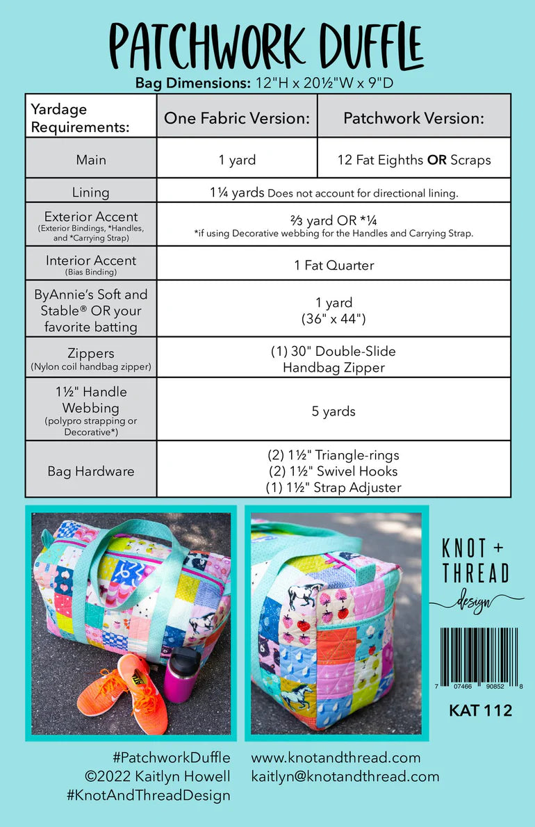 Patchwork Duffle (Knot and Thread Design)