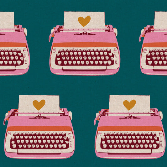Darlings 2 Canvas (Ruby Star Society) - Typewriters Teal