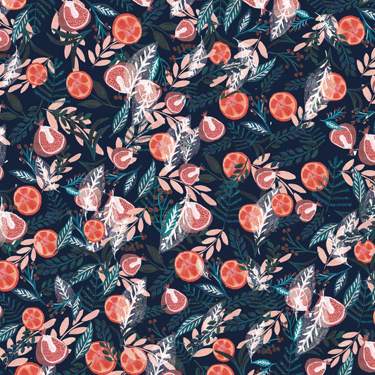 Spice Pomegranates Dark Fat Quarter (Dashwood Studio)