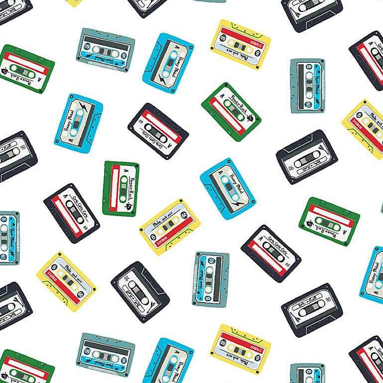 Pour Some Sugar on Me Cassette Tape Mix Fat Quarter (Dear Stella)