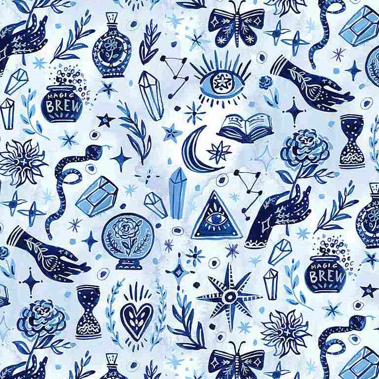 Aquarius Mystic Symbols Fat Quarter (Dear Stella)
