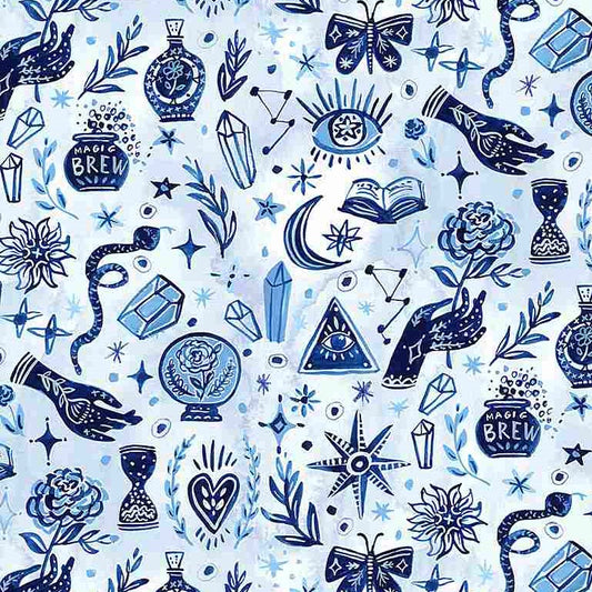 Aquarius Mystic Symbols Fat Quarter (Dear Stella)