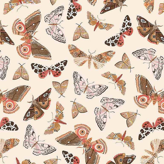 The Fae Moths Cream Fat Quarter (Dear Stella)