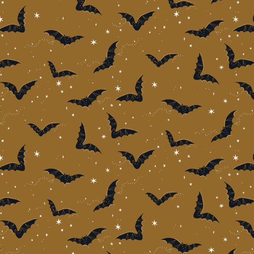 Twilight Bats Brown Fat Quarter (Dashwood Studio)