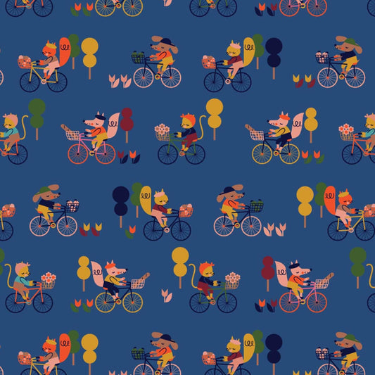 Hello Velo Riding Bikes Fat Quarter (Dashwood Studio)