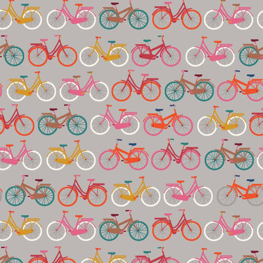 Hello Velo Bicycles Grey Fat Quarter (Dashwood Studio)