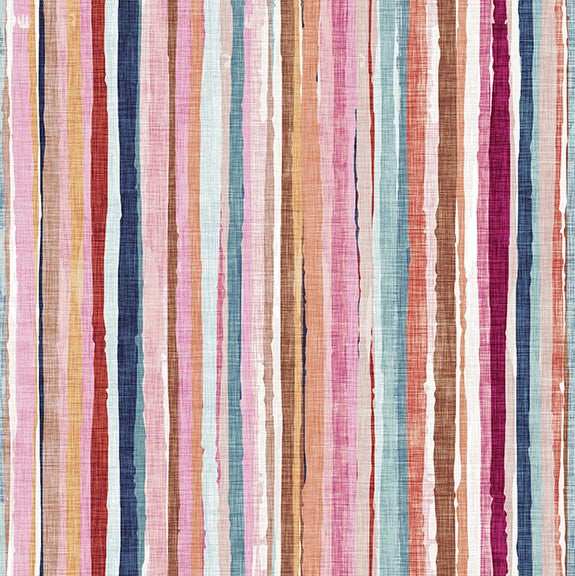 New Earth (Clothworks) - Stripe Pink