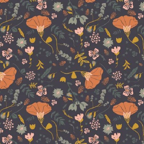 Canyon Springs (Cotton & Steel) - Canyon Poppy Evening Sky