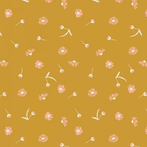 Canyon Springs Chamomile Mustard Fat Quarter (Cotton + Steel)
