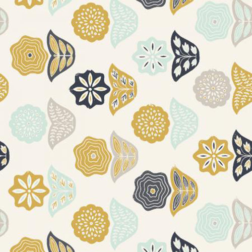 Tidepool (Cotton & Steel) - Basket Blooms Navy Fabric