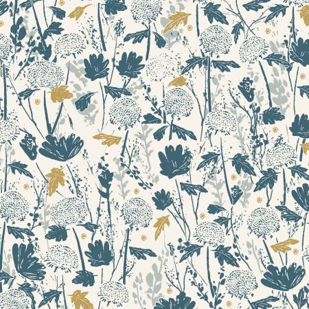Summer Folk Wander Field Cobalt Fat Quarter (Cotton + Steel)