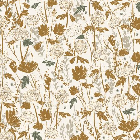 Summer Folk Wander Field Gold Fat Quarter (Cotton + Steel)