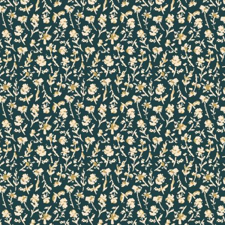 Summer Folk Little Florets Evening Blue Fat Quarter (Cotton + Steel)