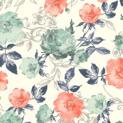 Summer Rose (RJR Fabrics) - Marietta Papaya