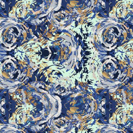 I Must Have Flowers Daybreak Cosmic Cobalt Fat Quarter (RJR Fabrics)