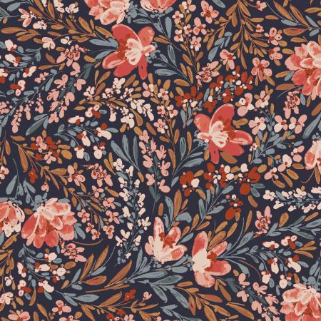 Butterflies in the Garden (RJR Fabrics) - Flowers in the Breeze Firewater