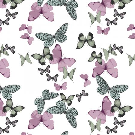 Butterflies in the Garden (RJR Fabrics) - Traveling Butterflies Moonlit Purple