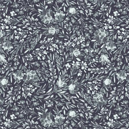 Butterflies in the Garden (RJR Fabrics) - Swaying Branches Icicle Blue