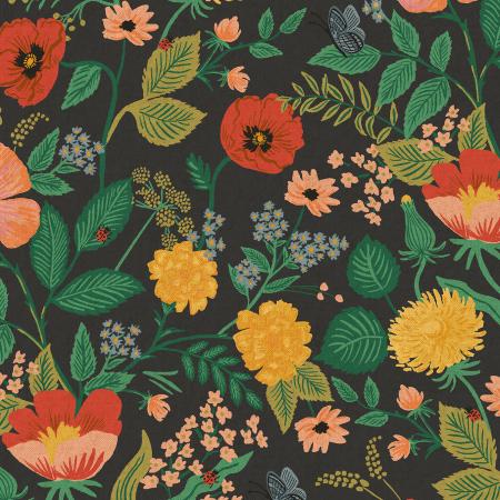 Camont Canvas - Rifle Paper Co. (Cotton & Steel) - Poppy Fields Black