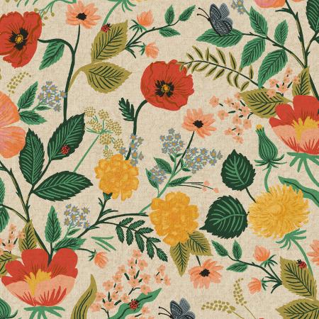 Camont Canvas - Rifle Paper Co. (Cotton & Steel) - Poppy Fields Natural