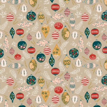 Merry Memories Deck The Trees Cookie Dough Fat Quarter (RJR Fabrics)