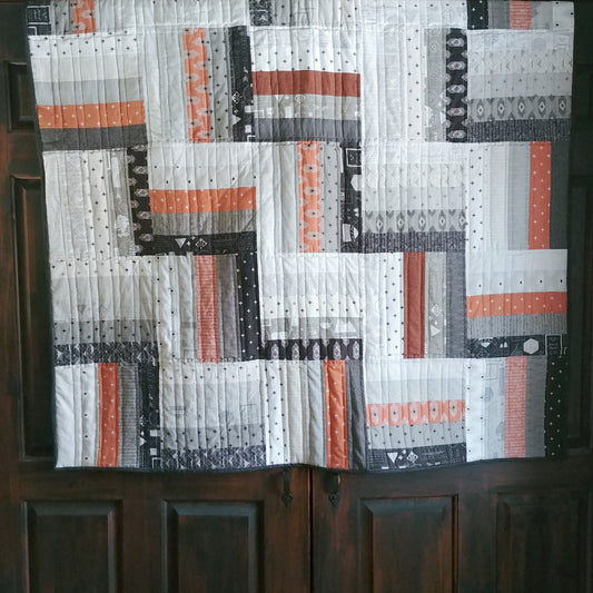 Smoke and Rust Jelly Roll Quilt