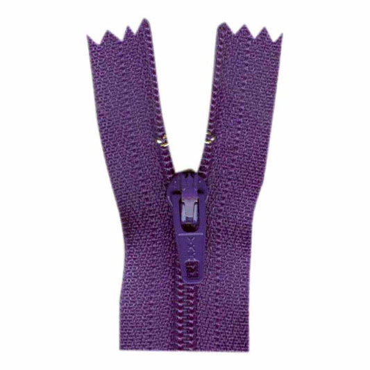 9" Closed-End Zipper - Purple