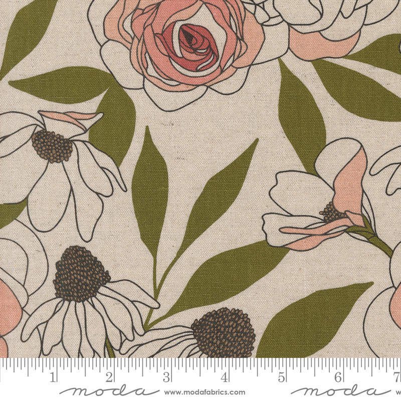 Botany (Moda) - Cabbage Rose Paper Mochi Linen