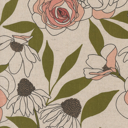 Botany (Moda) - Cabbage Rose Paper Mochi Linen