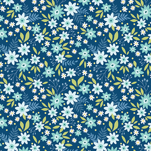 Among the Wildflowers II (Benartex) - Primrose Indigo