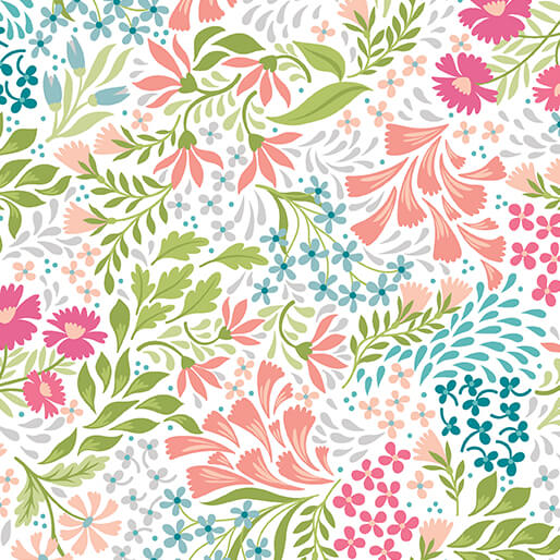 Garden Dalliance (Benartex) - Promenade Coral