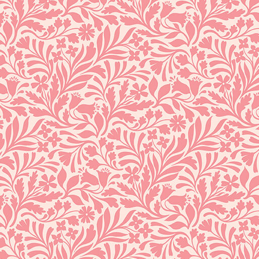 Garden Dalliance Hedgerow Coral Fat Quarter (Benartex)