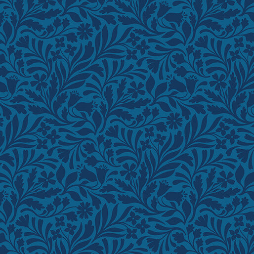 Garden Dalliance (Benartex) - Hedgerow Indigo