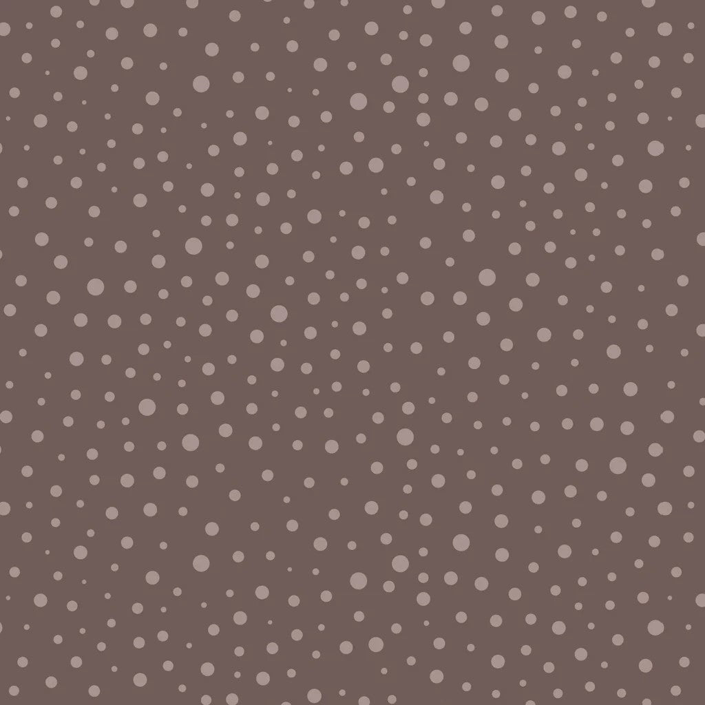 Brown blender fabric with dot print.