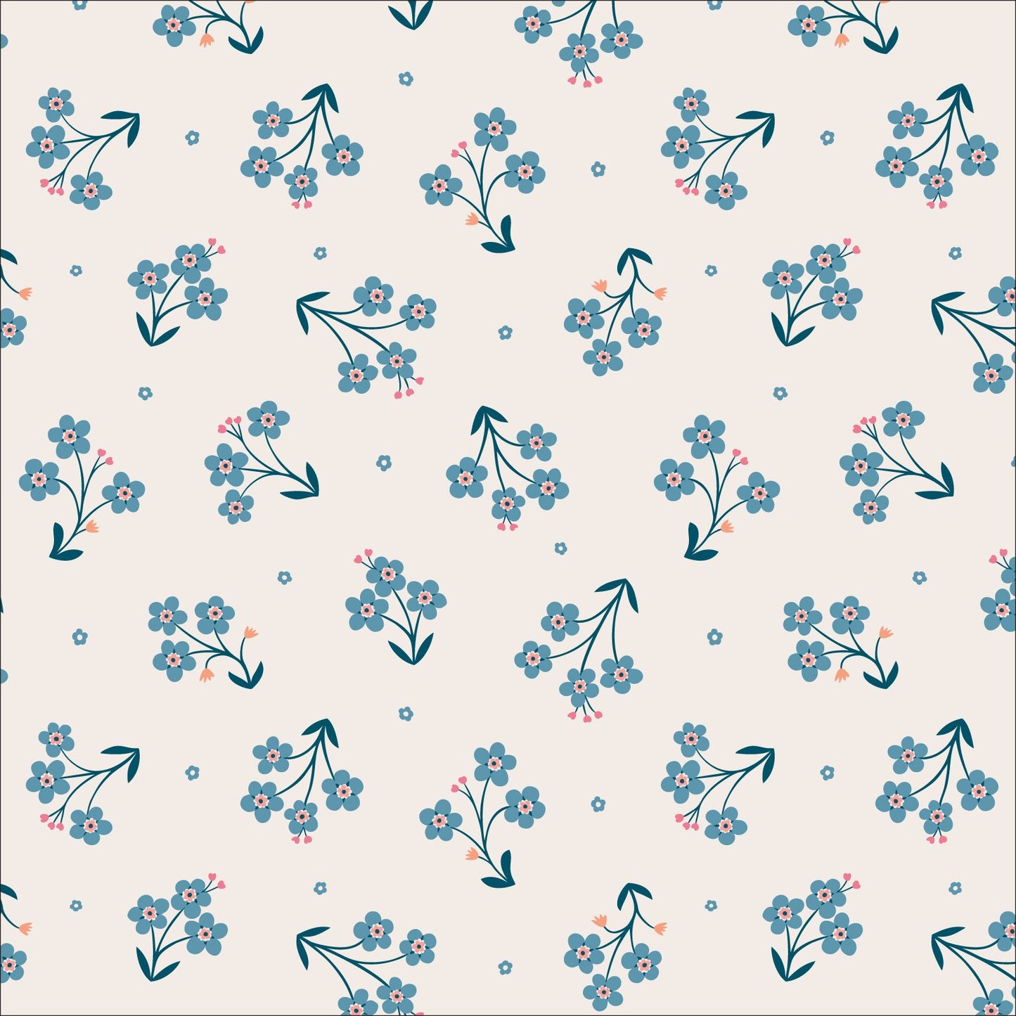 Tiny and Wild Forget Me Not Fat Quarter (Cloud9)