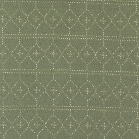 Green fabric with a diamond pattern