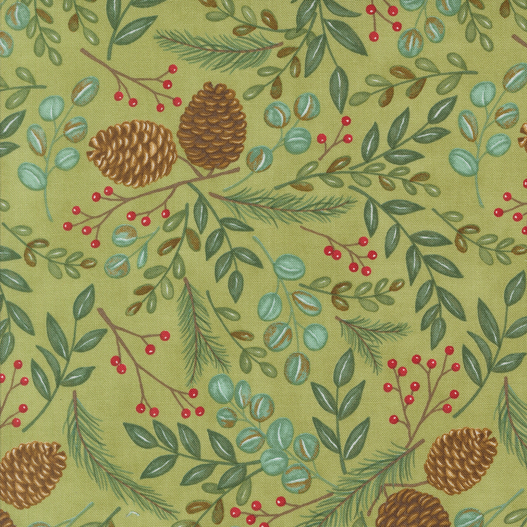 Winter Friends Woodland Greenery Holly Fat Quarter (Moda)