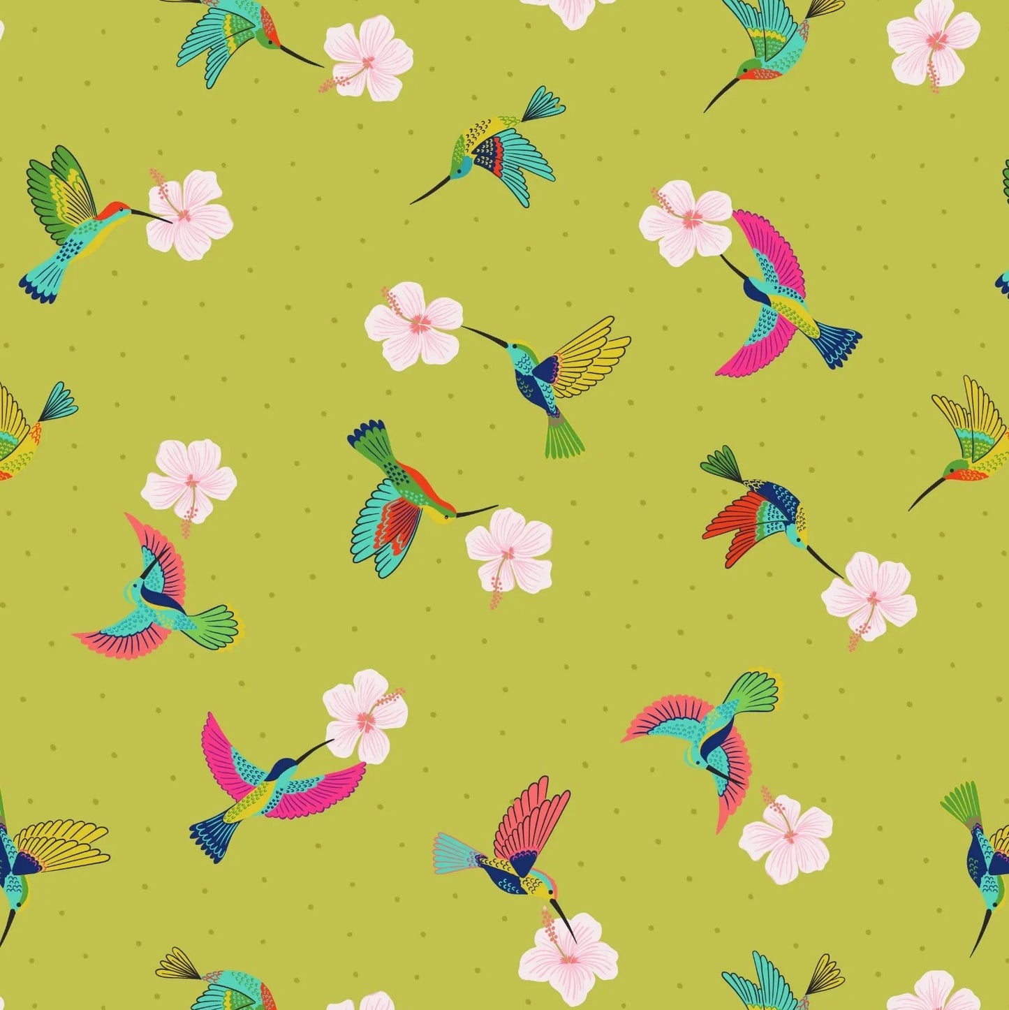 Hibiscus Hummingbird (Lewis & Irene) - Maple Squares