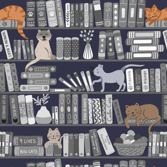 The Purrfect Book Club (Lewis & Irene) - Bookshelves & Cats Grey