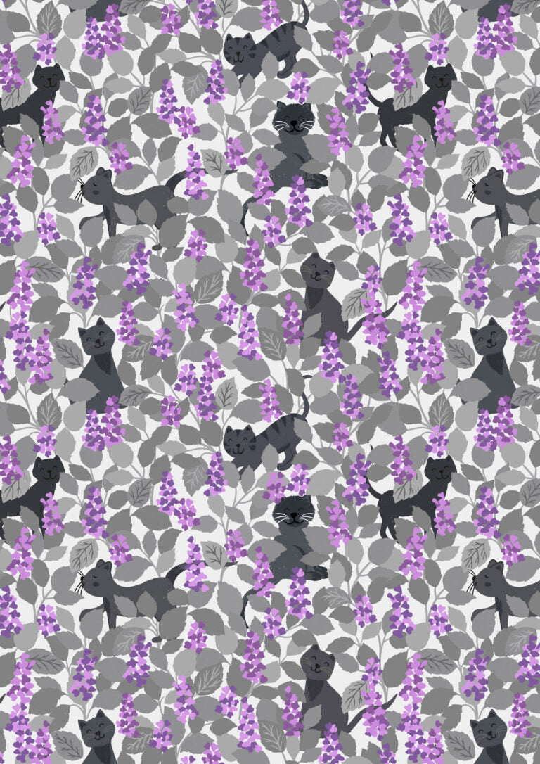 The Purrfect Book Club (Lewis & Irene) - Catnip Grey and Purple