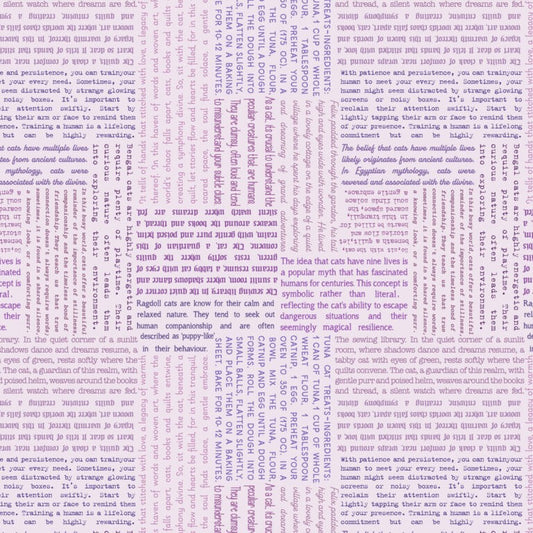 The Purrfect Book Club (Lewis & Irene) - Cat Text on Purple