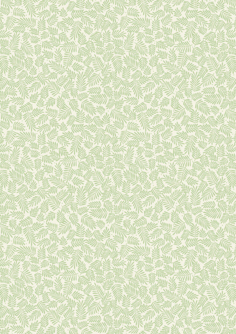 Light green background with subtle leaf pattern