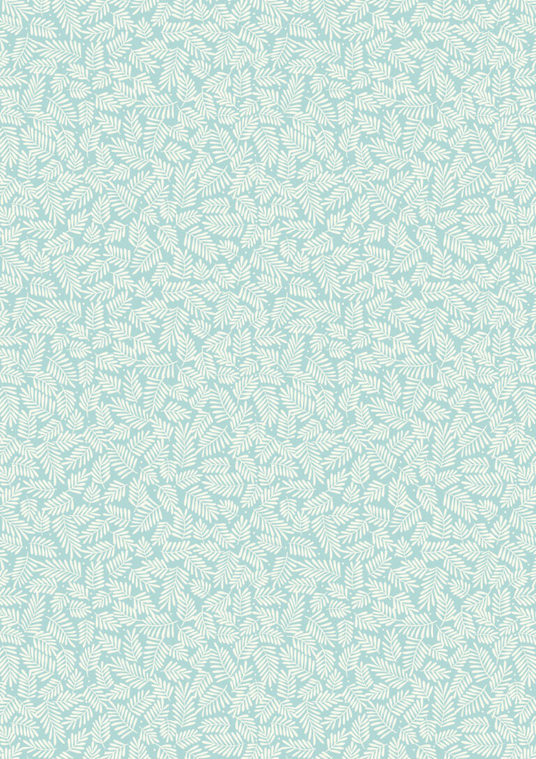 Light blue background with subtle leaf pattern