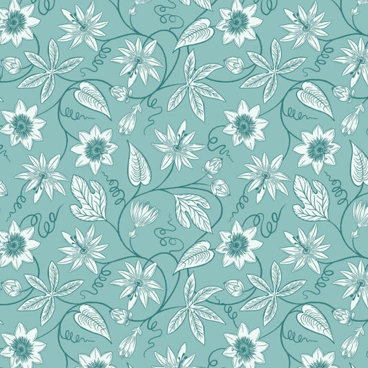 Botanical Oasis (Lewis & Irene) - Passion Flower Blue