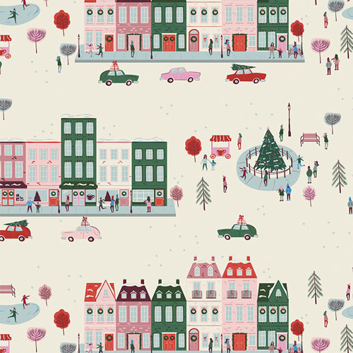 Christmas in the City Joyful Boulevard Day Fat Quarter (Art Gallery Fabrics)